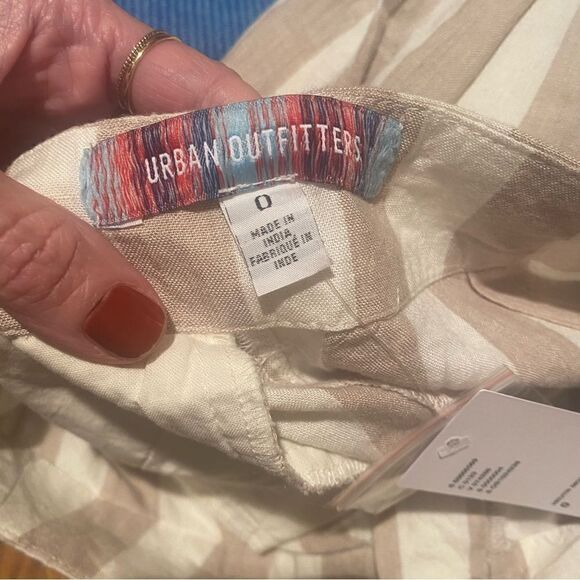 Urban Outfitters nothing but business linen striped trousers size 0 NWT - Picture 4 of 8